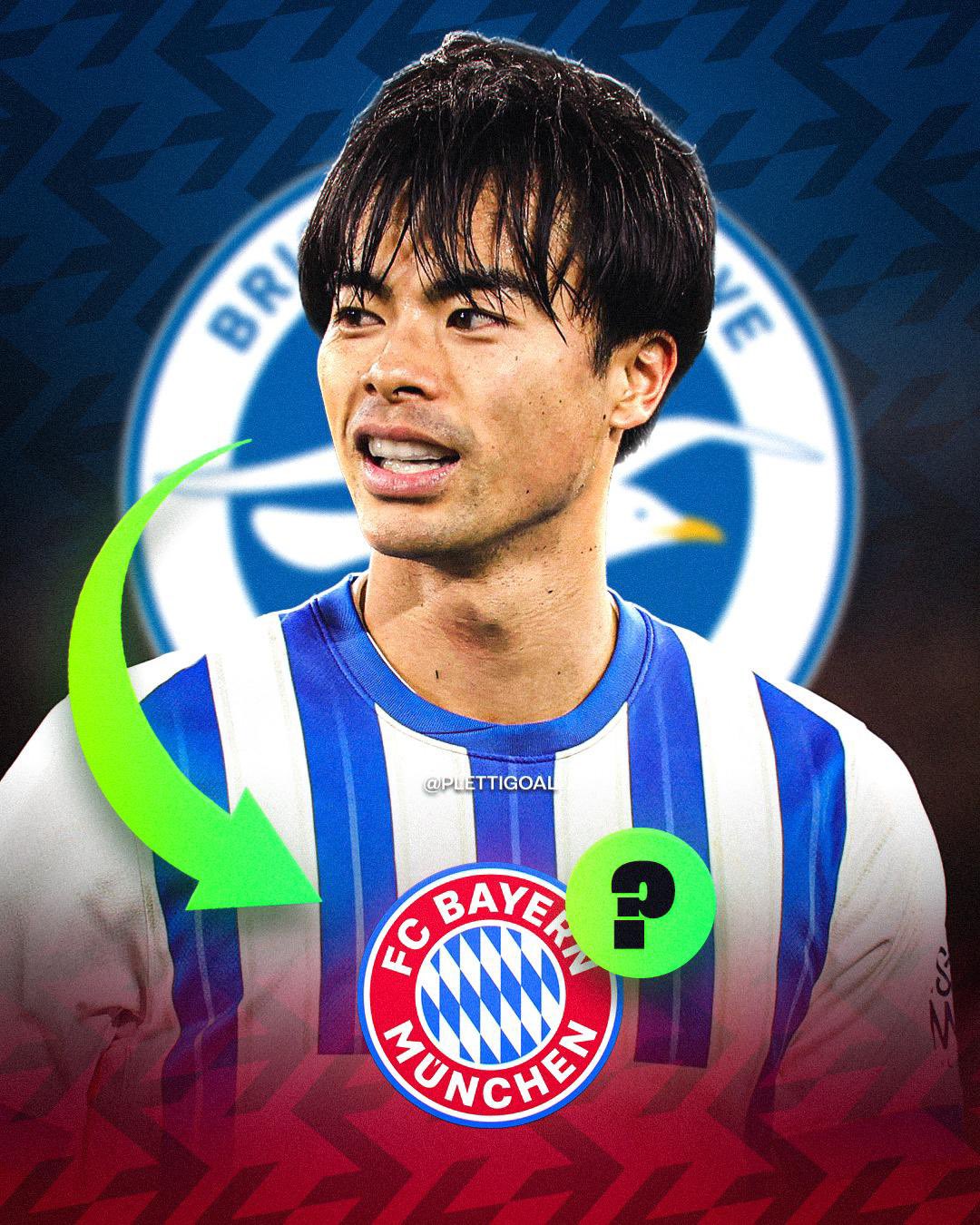 德天空：拜仁已经和三笘薫经纪人会面，他很愿意转投德甲